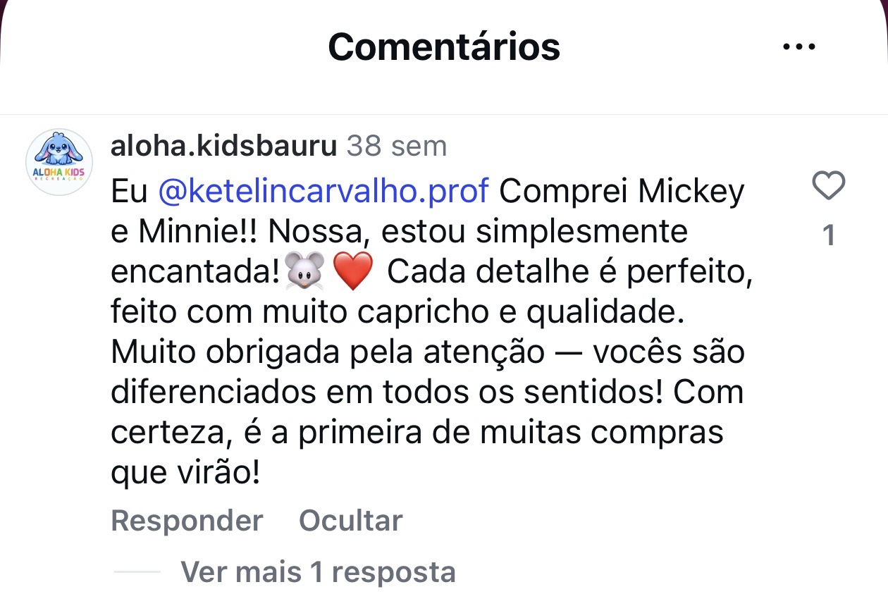 Depoimento de cliente que comprou cinco mascotes premium